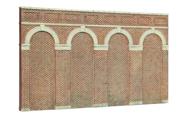 High Level Arched Retaining Walls x 2 (Red Brick)
