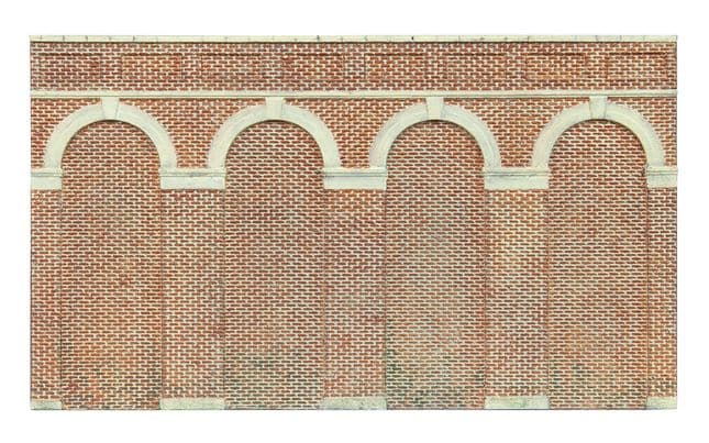 High Level Arched Retaining Walls x 2 (Red Brick)