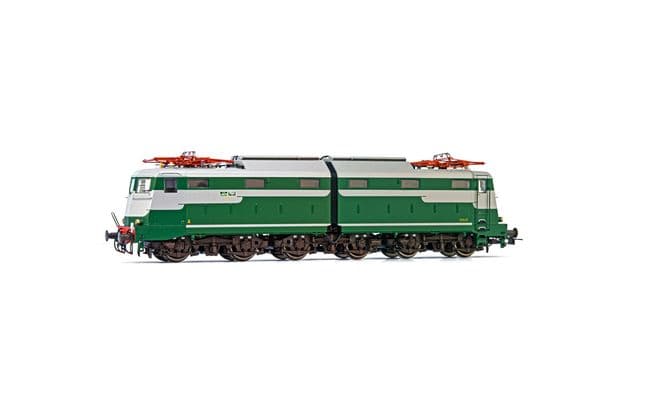 FS, electric locomotive E 646 019 first series, verde magnolia / grigio nebbia livery, pantographs type 42LR, in original status, period III-IV