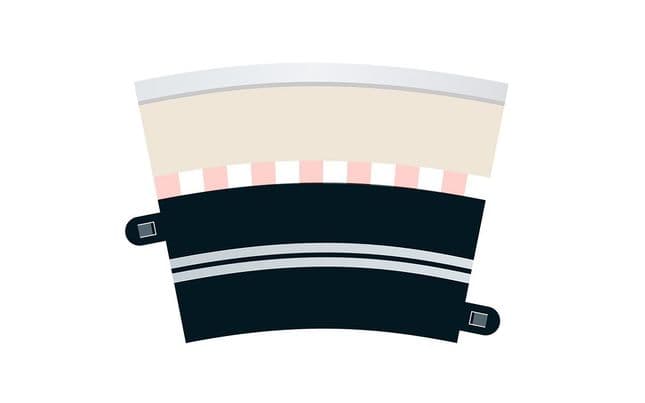 Single Lane Radius 3 Curve 22.5° x 4