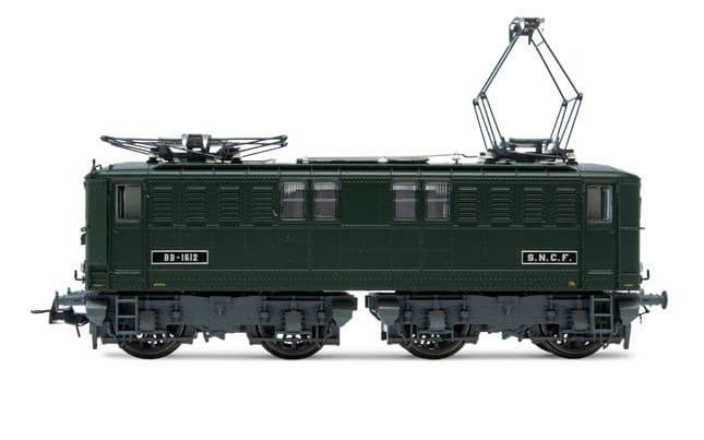 SNCF, locomotive électrique type BB 1612, livrée vert, ép. III