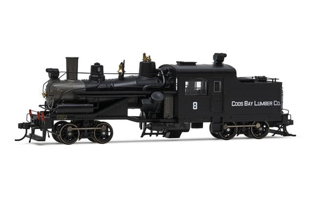 Heisler steam locomotive, 2-truck model, "Coos Bay Lumber Co. #8", ep. III