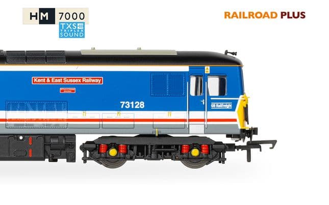 RailRoad Plus: GBRf Network South East - Class 73 - 73128 'Kent &amp; East Sussex Railway' (DCC Sound Fitted)