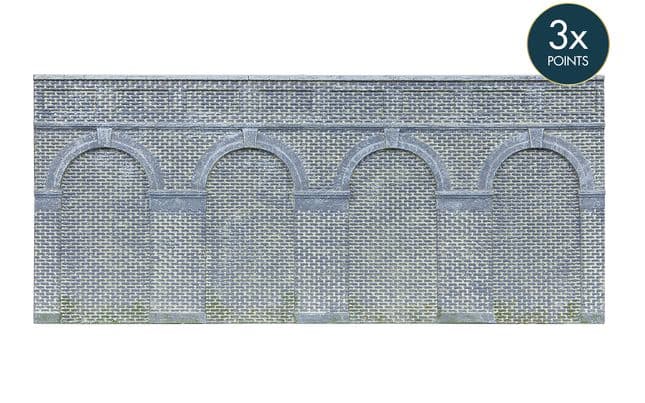 Mid Level Arched Retaining Walls x2 (Engineers Blue Brick)