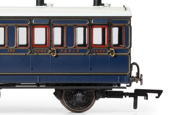 S&amp;DJR, 6 Wheel Coach, 3rd Class, 109 - Era 2