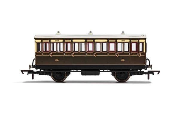 GWR 4 Wheel Coach 3rd Class Fitted Lights 1889 Era 2 3