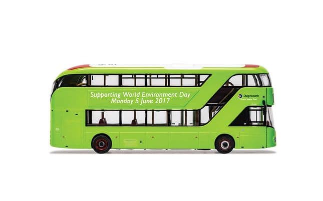 New Routemaster, Stagecoach London, LTZ 1406/LT406, Route N8 Tottenham Court Road, Supporting World Environment Day