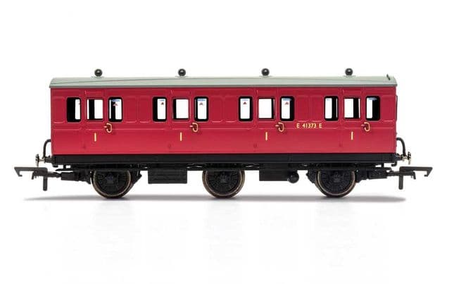 BR, 6 Wheel Coach, 1st Class, Fitted Lights, E41373 - Era 4