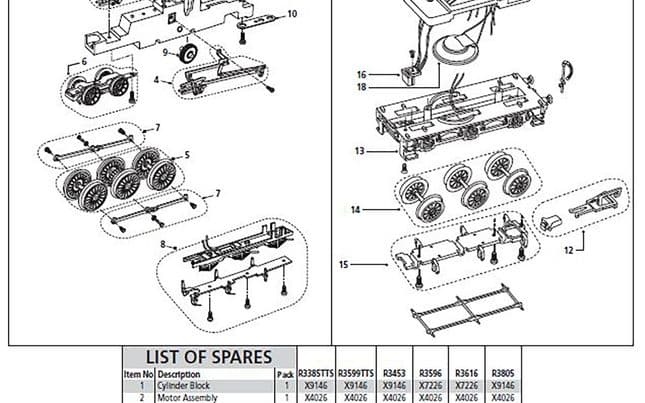 Tender wheels, Black 5 Tender Wheel Set (R2257)