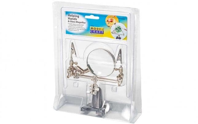 Modelcraft Helping Hands &amp; Glass Magnifier - CLUB EXCLUSIVE