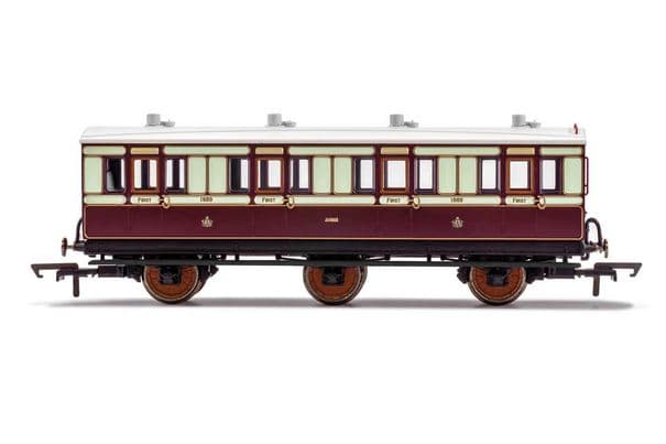 LNWR 6 Wheel Coach 1st Class Fitted Lights 1889 Era 2