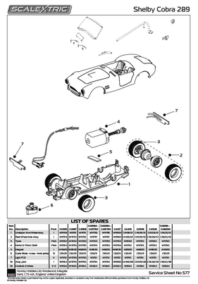 Scalextric - C4509 - Shelby Cobra, Gulf Cars, USA, Classique Scalextric - C4509 - Shelby Cobra, Gulf Cars, USA, Classique