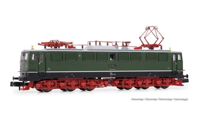 DR, Elektrolokomotive BR 251, in grüner Lackierung mit rotem Fahrwerk, Ep. IV, mit DCC-Decoder