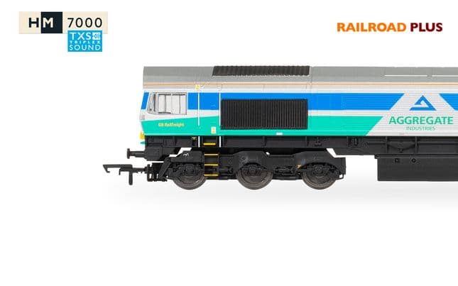 RailRoad Plus: Class 66 - Aggregates Industries - 66711 'Sence' (DCC Sound Fitted)