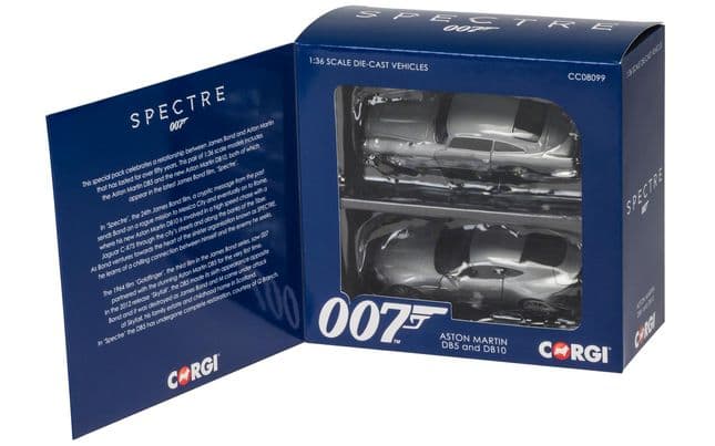 James Bond Aston Martin DB10 and DB5 - 'Spectre' twin pack 1:36
