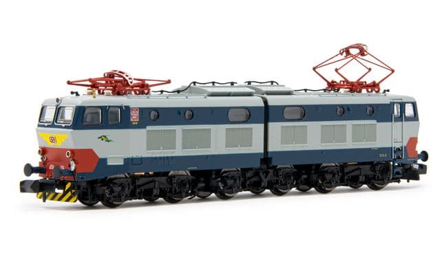 FS, locomotiva elettrica E.656, 2a serie, livrea blu/grigia, ep. IV