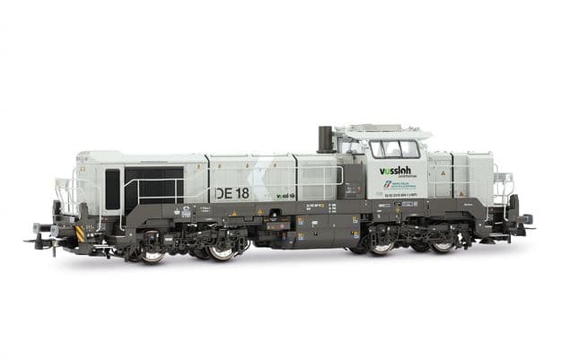 FS Mercitalia S&amp;T, Diesellokomotive des Typs Vossloh DE 18 in hellgrauer Farbgebung, Ep. VI, mit DCC-Sounddecoder