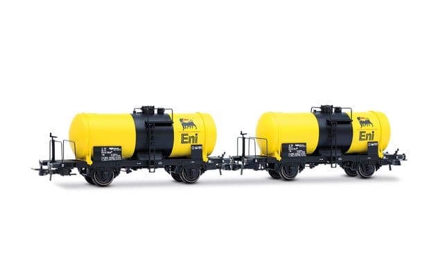 FS, 2-unit pack of 2-axle tank wagons "ENI", without brakeman's cab