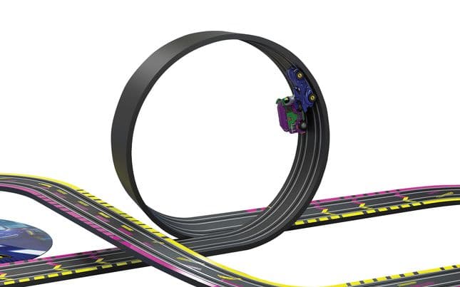 Micro Scalextric Batwheels Bam vs Joker Race Set