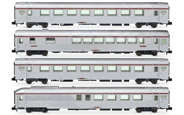 SNCF, 4-tlg. Set klimatisierter Reisezugwagen der Bauart „Mistral '69", TEE „Jules Verne", Ep. IV