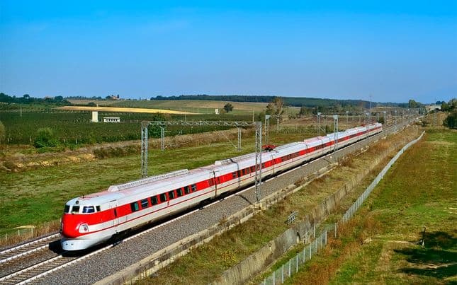 FS, 4-unit base pack of ETR 450, 1st/2nd class, IC 500/517 "Giotto" Milan-Rome, with Multiprotocol Sound Decoder