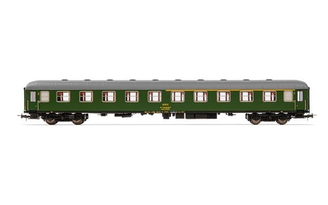 RENFE, coche AAB-8000, decoración verde 1ª/2ª clase, ép. IV