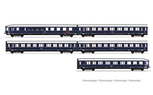 DB, 5-unit pack luxury passanger train "Blauer Enzian", blue livery, ep. III