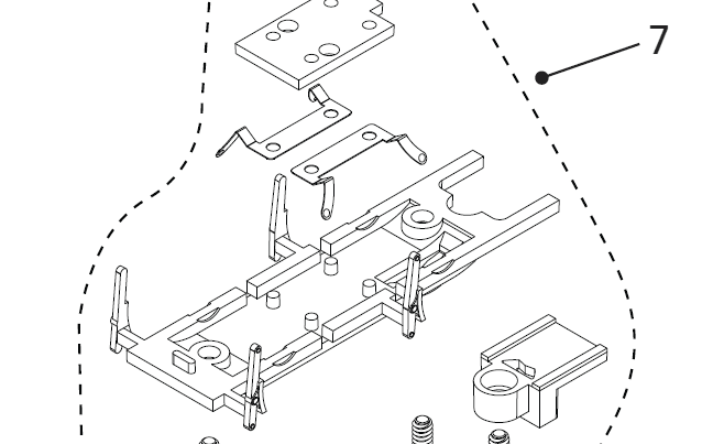 Peckett W4 Locomotive Loco chassis bottom + Pick ups