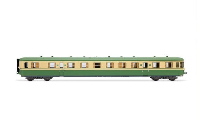 SNCF, diesel railcar RGP I with trailer, green/beige livery, ep. IV