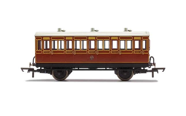 LB&amp;SCR, 4 Wheel Coach, 3rd Class, Fitted Lights, 882 - Era 2
