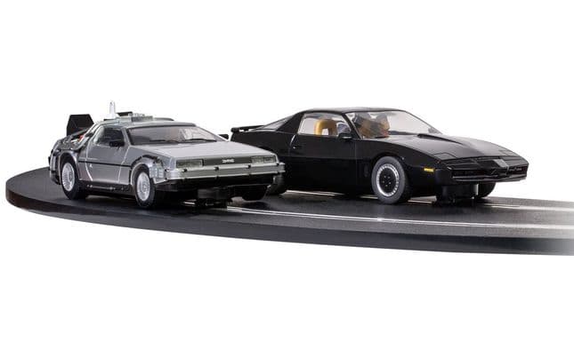 Scalextric Back to the Future vs Knight Rider Retro Race Set (EU Plug)