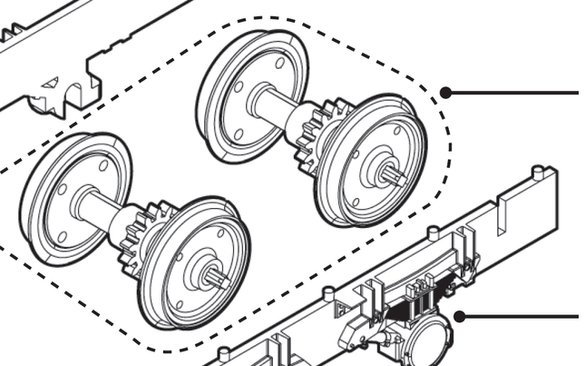 Loco wheel set, 0-6-0 Sentinel Wheel Set