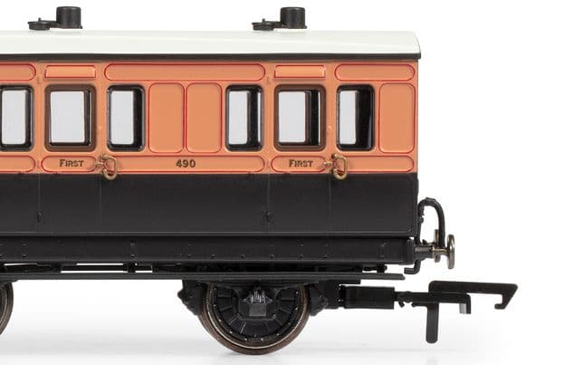 LSWR, 6 Wheel Coach, 1st Class, 490 - Era 2