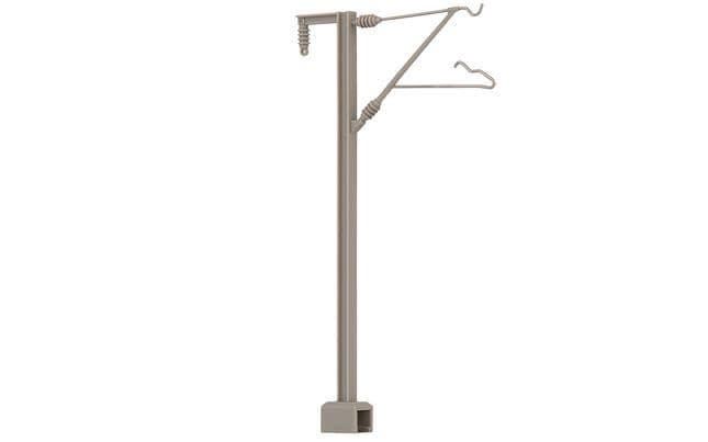 Moderne T-Profil-Fahrleitungsmasten, grau, 10er-Pack