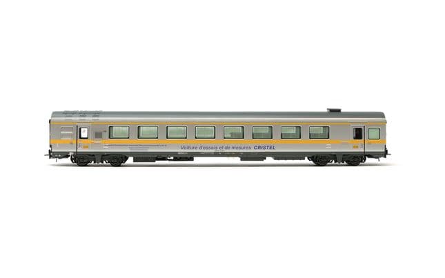 SNCF, test and measurement coach “CRISTEL” in silver/yellow livery, ep. VI