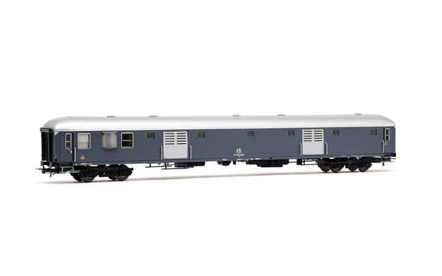 FS, UIC-X luggage van Type 1968, bogies 24au, original grey livery, transparent look-out sides