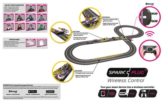 Scalextric Spark Plug - Batman vs Joker Race Set