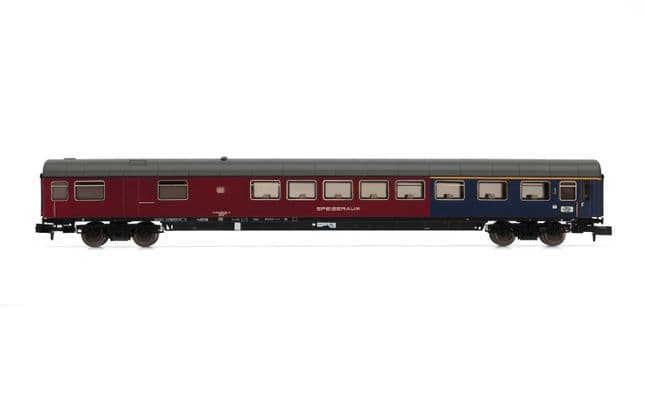 DB, 4-unit pack coaches, 1 x Am, 2 x Bm, 1 x ARm217, blue resp. green livery, period IV