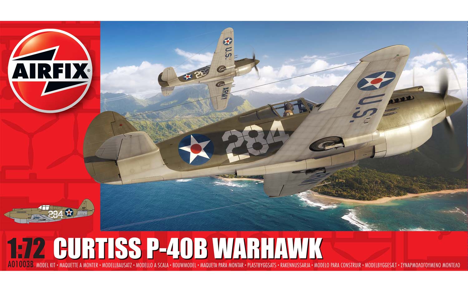 1601103 Curtiss P-40B Warhawk in 1:72 Airfix 
