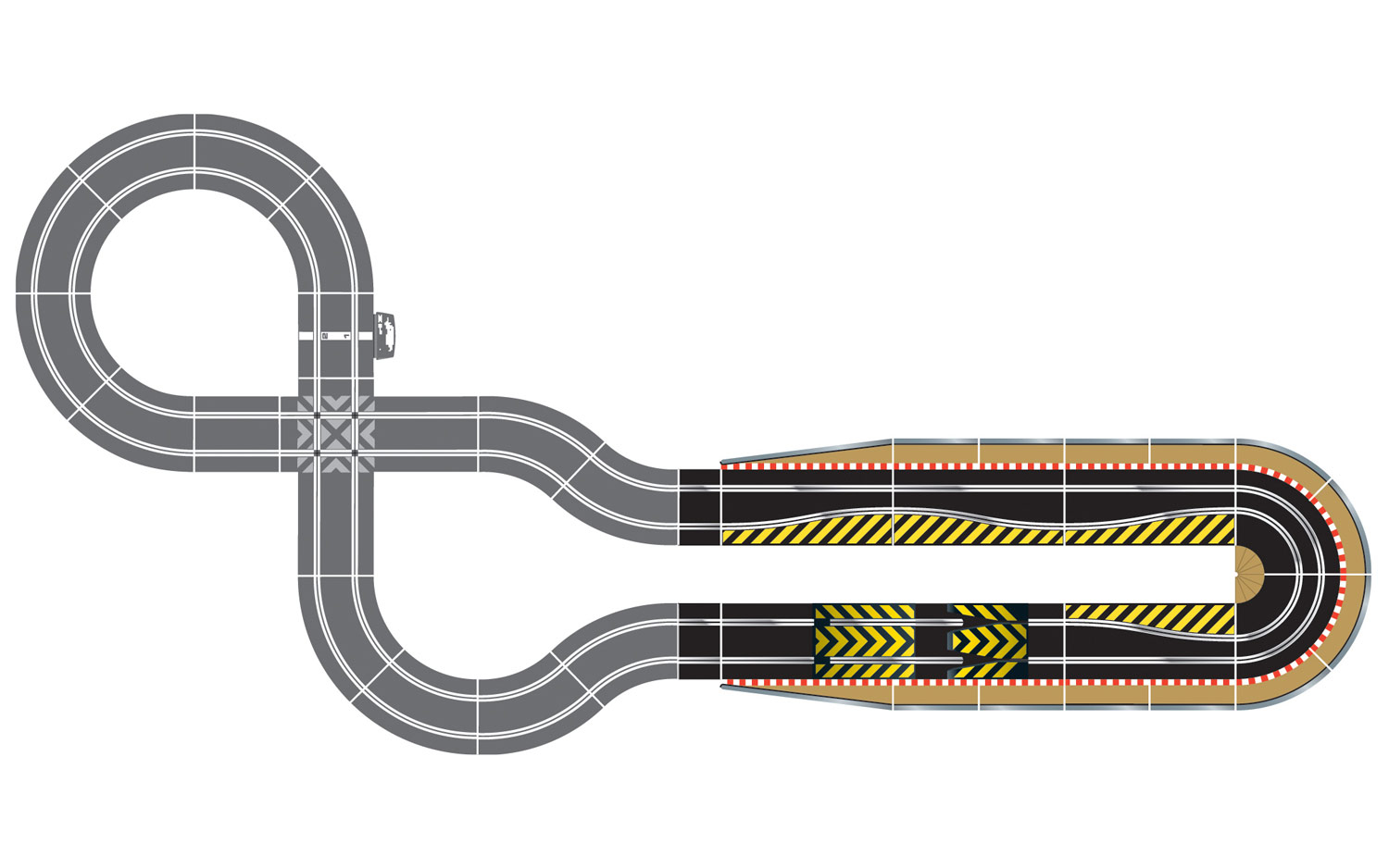 Extended tracks. Scalextric track.