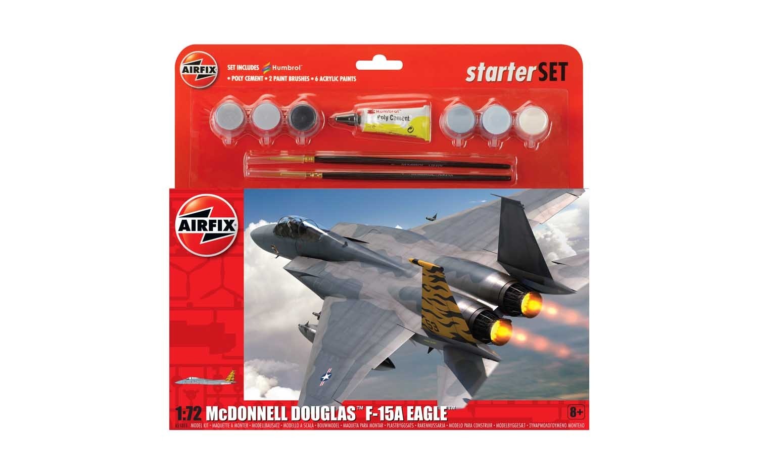 AIRFIX A55311 Grand Starter Set McDonnell Douglas F-15A 1:72 Plastic Model Kit 