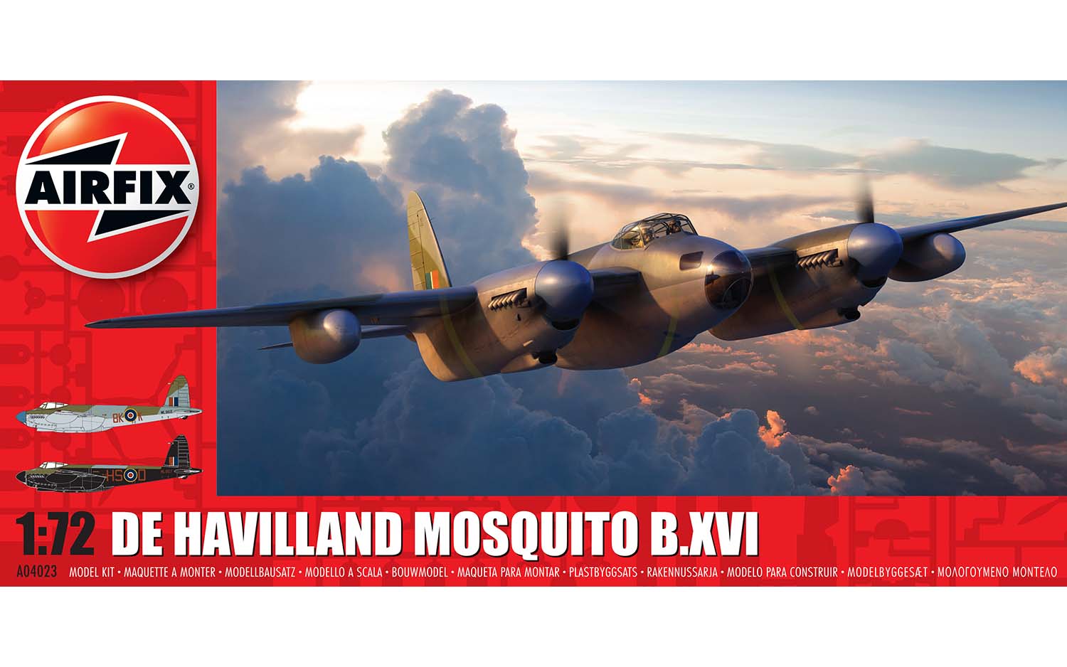 Airfix De Havilland Mosquito MkII/VI/XVIII 1:72 Scale Plastic Model Plane A03019