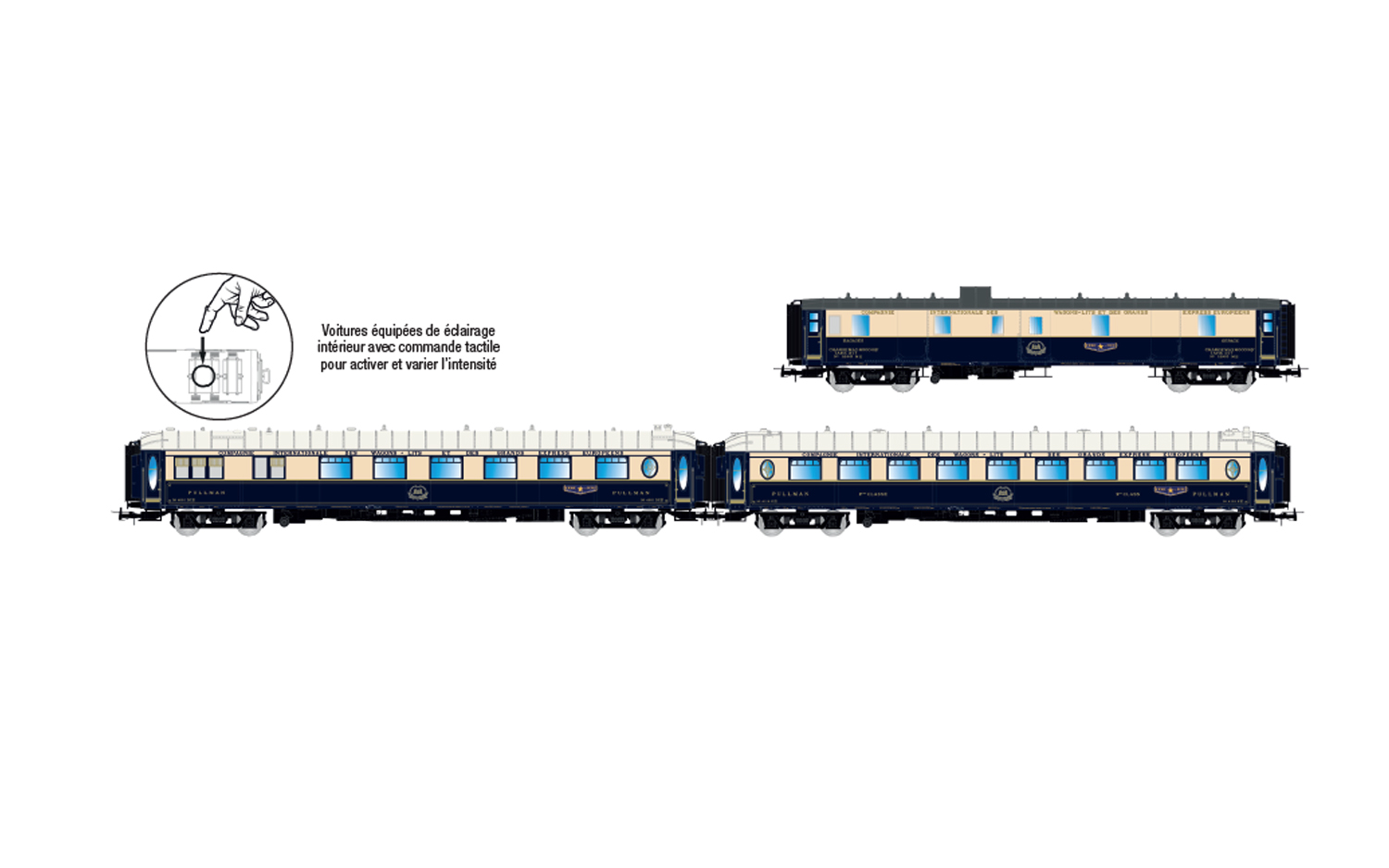 JOUEF HJ4197 HO - Coffret De 3 Voitures Etoile Du Nord Ep V Sncf Jouef Hornby Fr Id30317