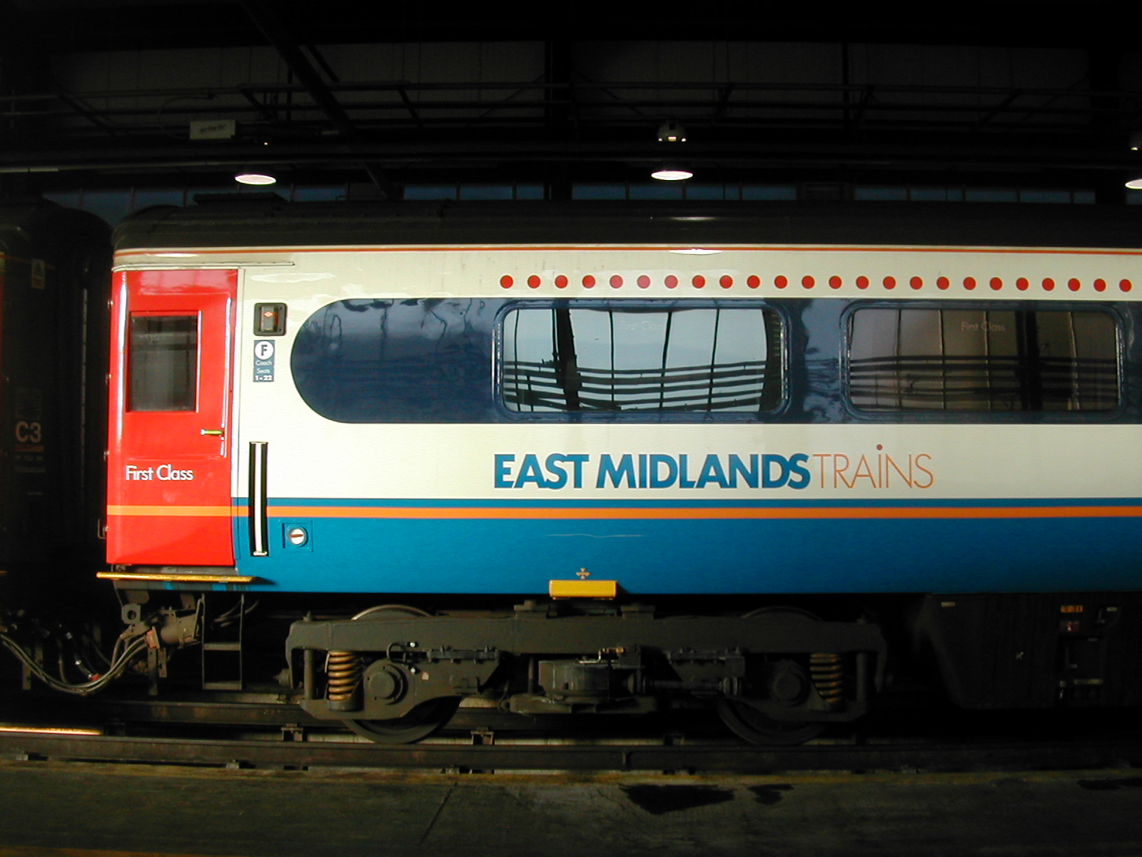 A shot of the end of a Mk3 coach