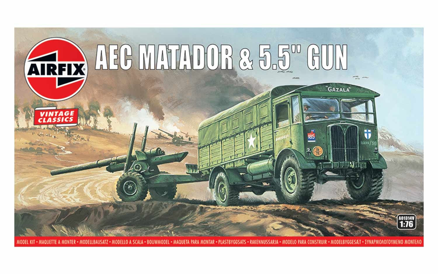 Airfix AEC MATADOR  5.5 INCH GUN 1/72 AIRFIX/ASSEMBLY INSTRUCTIONS G688 