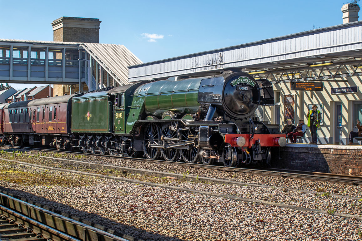 Flying Scotsman at Canterbury Station by Michael Collins