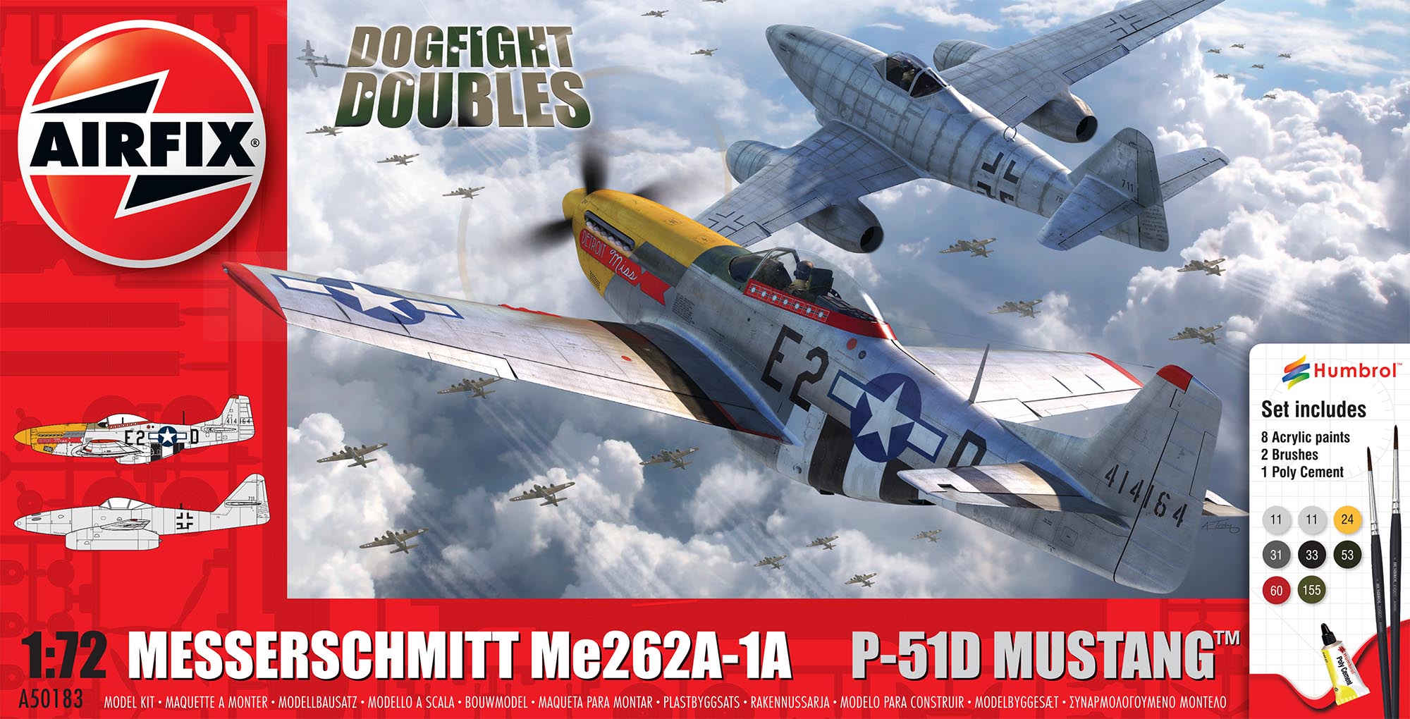 Messerschmitt Me262 & P-51D Mustang Dogfight Double