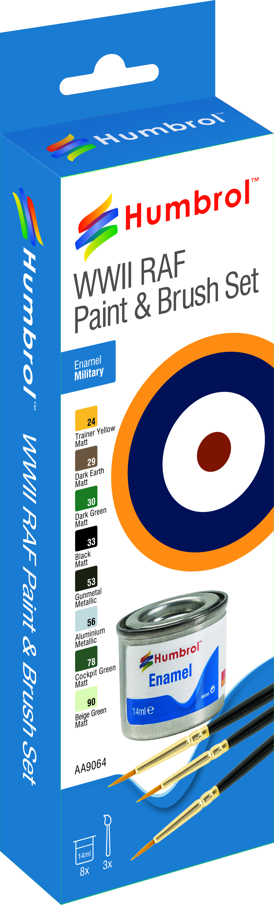 Enamel Paint and Brush RAF WWII Colours