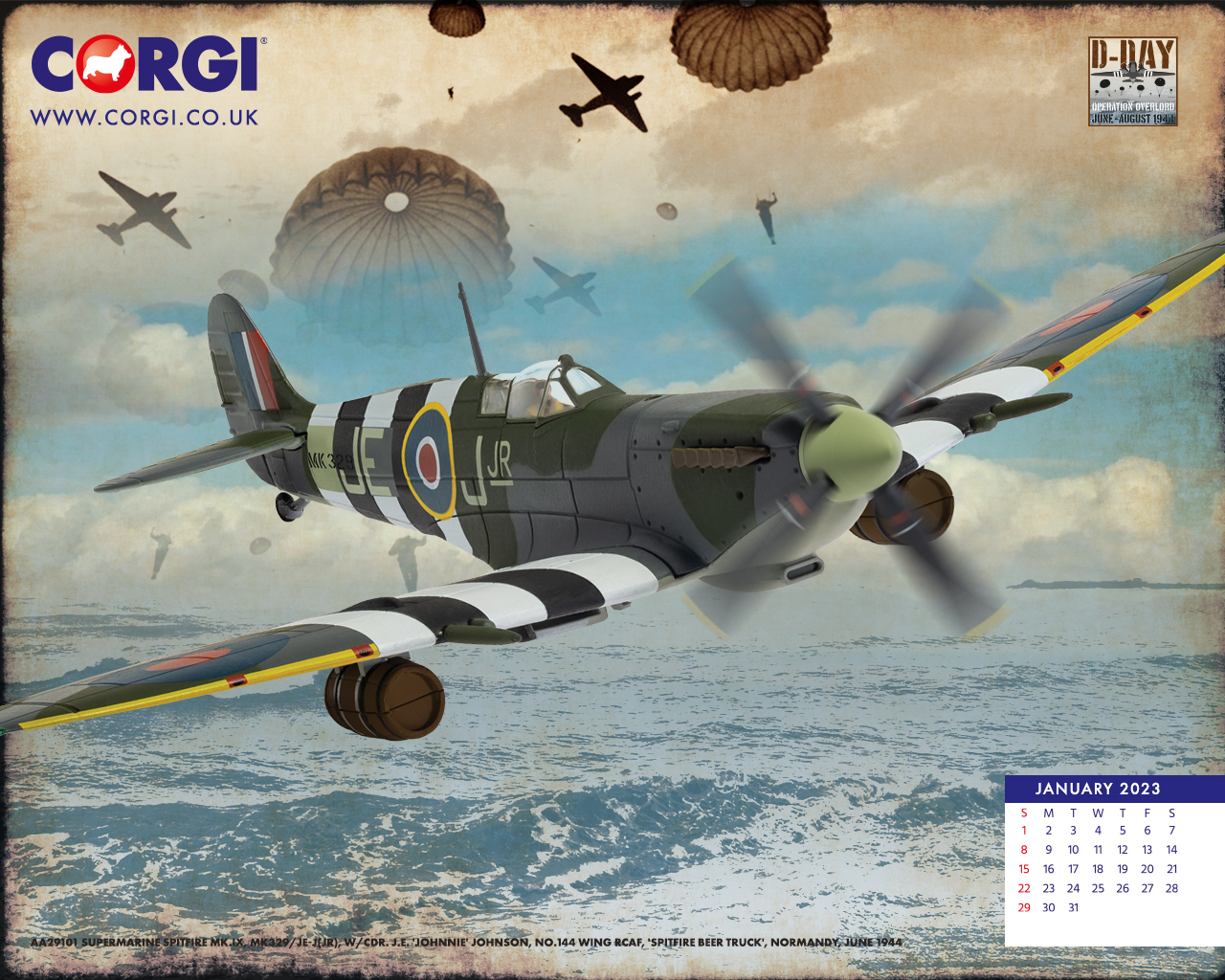 January 2023 Calendar Desktop Wallpaper :: Hornby Hobbies