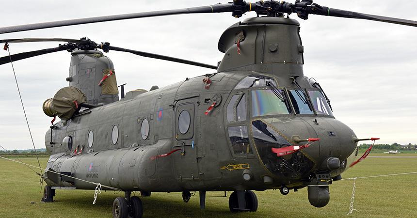 RAF Chinook in Duxford display debut